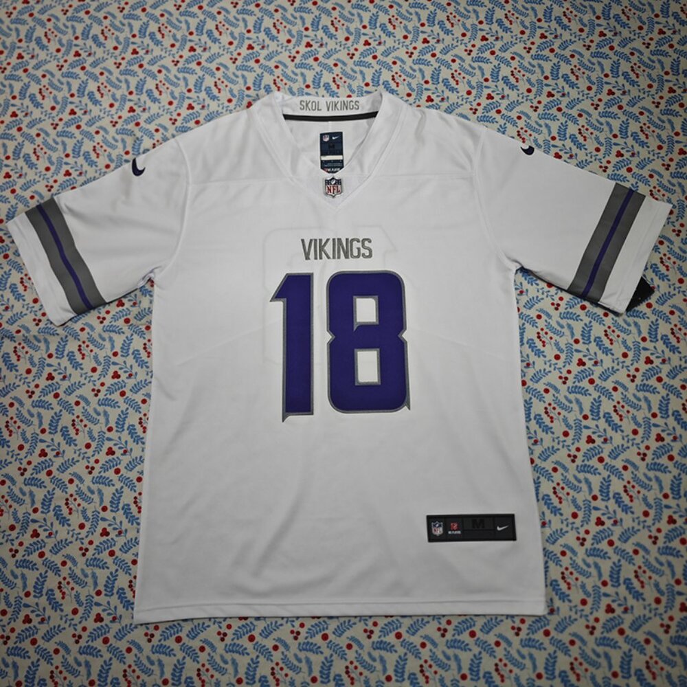 Justin Jefferson Minnesota Vikings Nike White Jersey No. 18